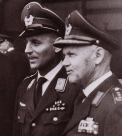 Hatmann with Josef Kammhuber in 1961.