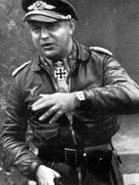 Josef Priller,On the 6th of June 1944 Priller along with his wingman became famous for making a single strafing pass, on the beaches  of Normandy, this is the only recorded daylight attack by the Luftwaffe